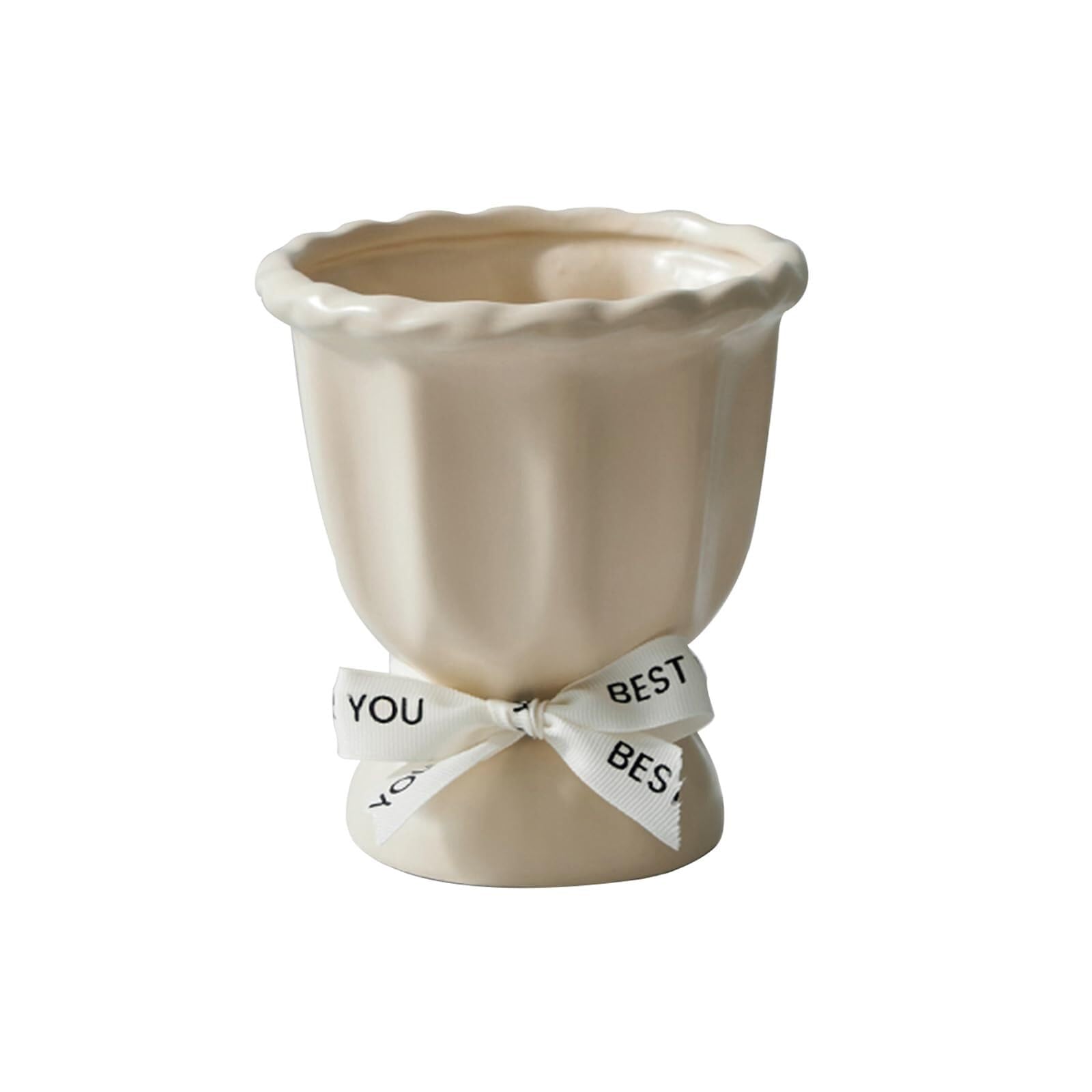 Unique Smooth Decorative Vase Simple Home Ornaments for Roses Aesthetic Room Decor(13 * 9.5 * 17.5CM)