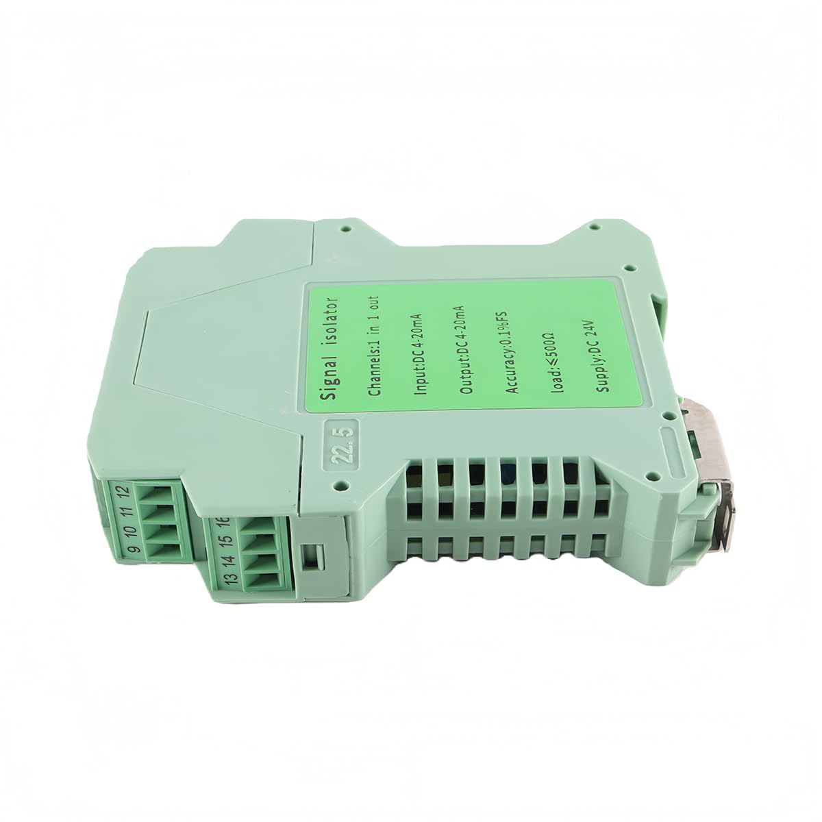 Alide Aislador de señal de 24 V CC, 1 entrada, 1 salida, 4-20 mA a 4-20 mA, acondicionador de señal de detección PLC, transmisor aislador de corriente