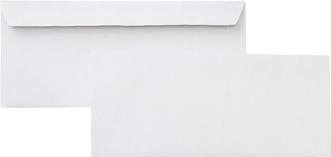 Amazon Basics #10 Security-Tinted Self-Seal Business Envelopes for Documents, Privacy, Home & Office, White, 500-Pack