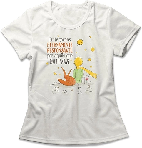 Camiseta Feminina O Pequeno Príncipe