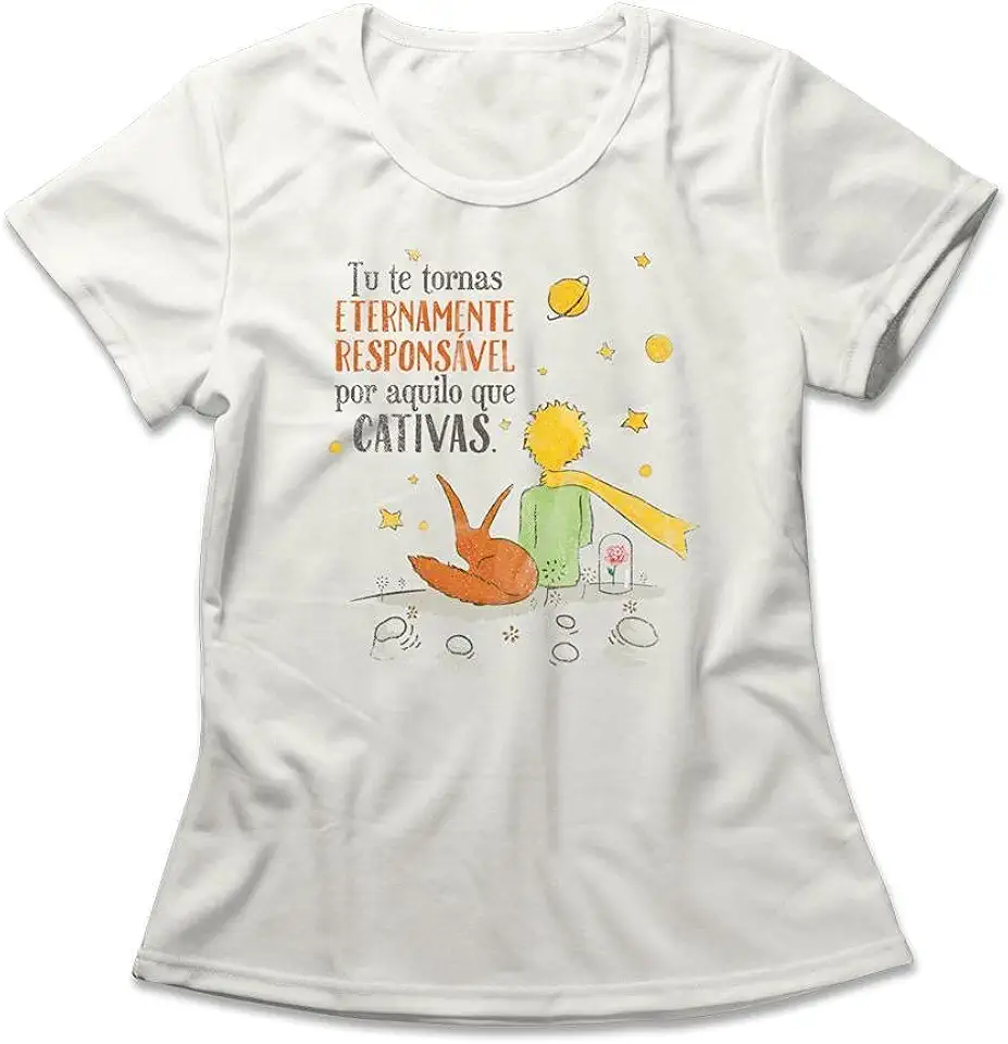 Camiseta Feminina O Pequeno Príncipe