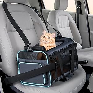MIU COLOR Pet Carrier with Wheels Under 15 lbs One Sided Expandable Airline Approved Foldable Soft Carrier for Small Dogs and Cats Dog Carrier with Wheels for Car Road Trips Travel Camping Outdoor
