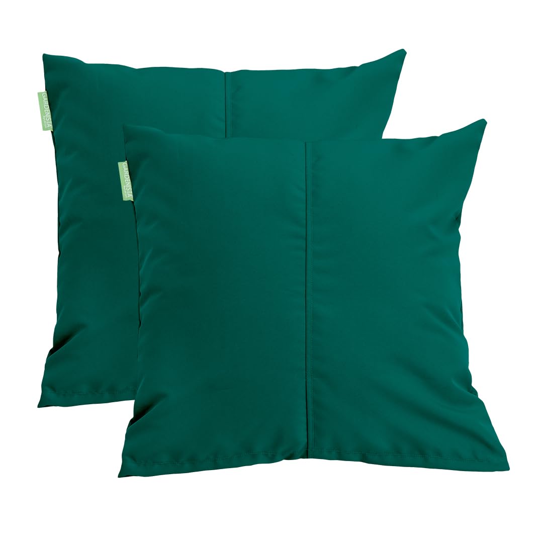 Gardenista Large Garden Scatter Cushion | Water Resistant Hollowfibre Filled Outdoor Seating Furniture Pillow | Great for Patio Rattan Chairs | Comfy & Lightweight (2, Green) — image 1