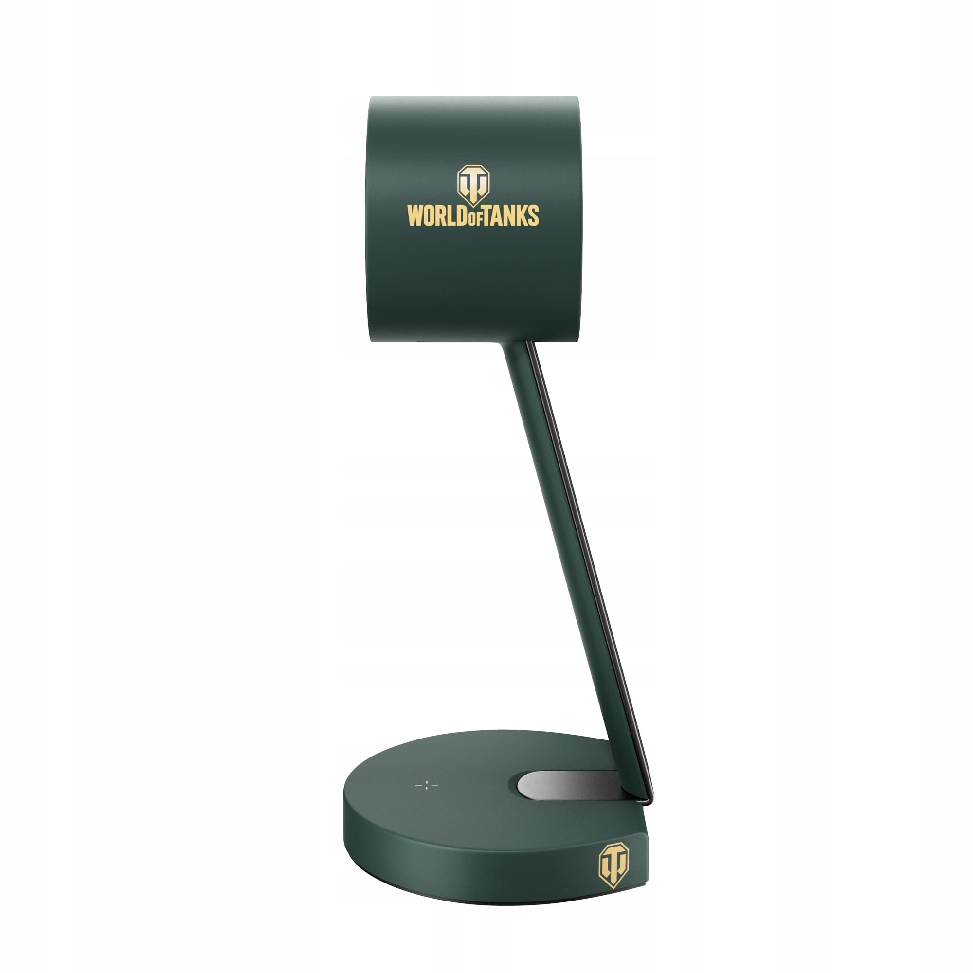 Diablo Chairs Soporte para Auriculares RGB World of Tanks De Acero con Cargador Inalámbrico 15 W Iluminación LED Hub USB Y Audio Base Antideslizante Estilo Gaming WOT