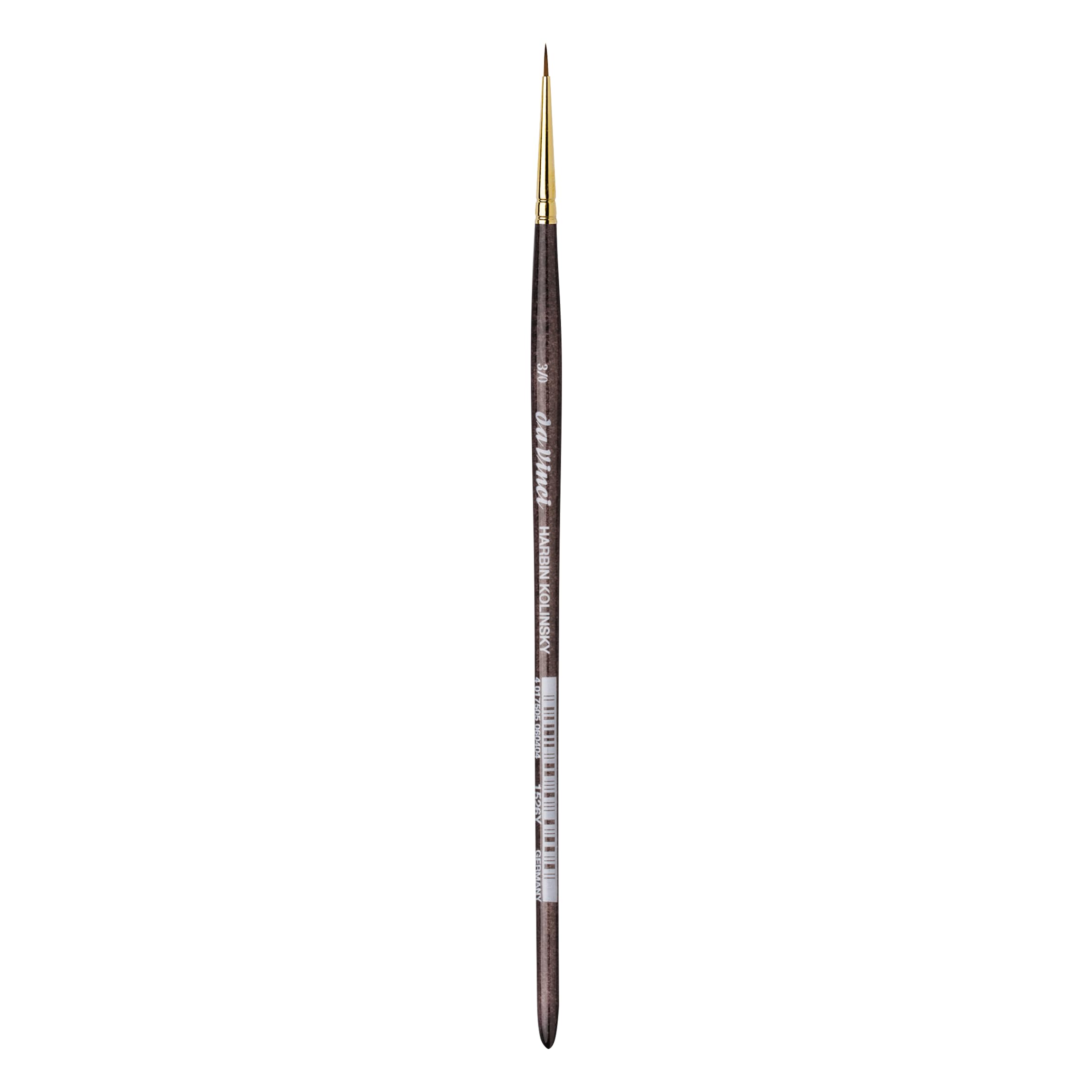 da Vinci Watercolor Series Paint Brush, Round Harbin Kolinsky Red Sable with Black Handle, Size 3/0 (1526Y-3/0)