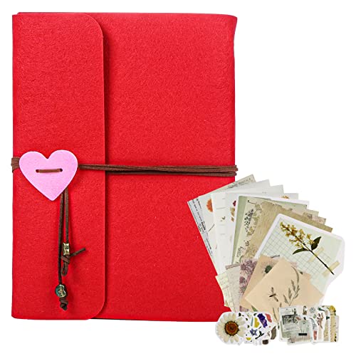 Aitsite Album Photo Scrapbooking Vintage DIY Livre Photo Mémoire 60 Pages Noir Albums Photo Pour Anniversaire Mariage Valentin D'or Anniversaire Cadeaux Cover