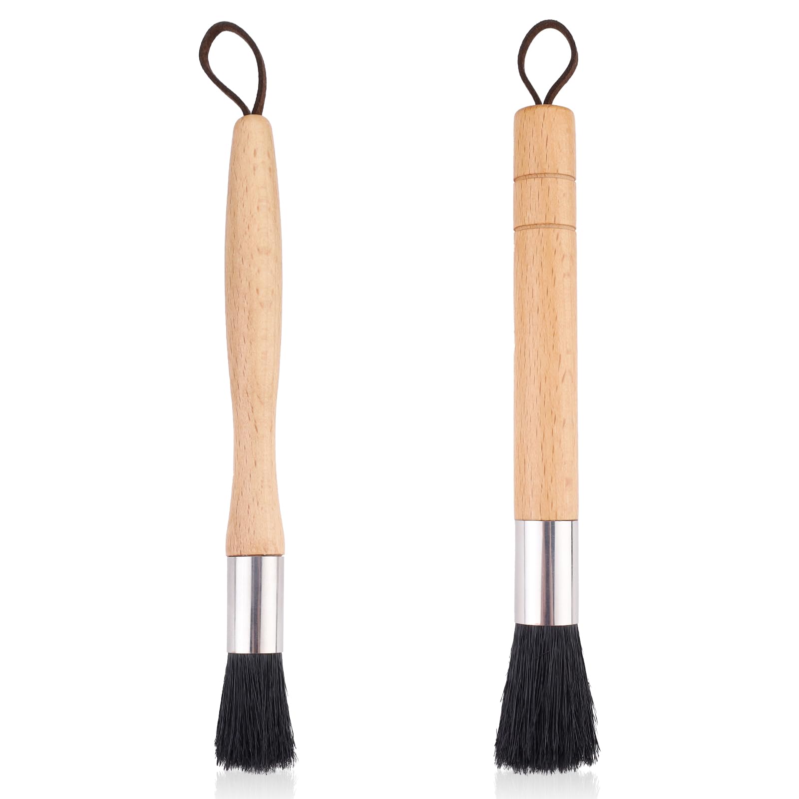Brosse nettoyage café pour machine expresso et têtes de groupe en bois