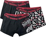 Rock Rebel by EMP Herren Schwarzes Boxershort-Set mit Prints XL
