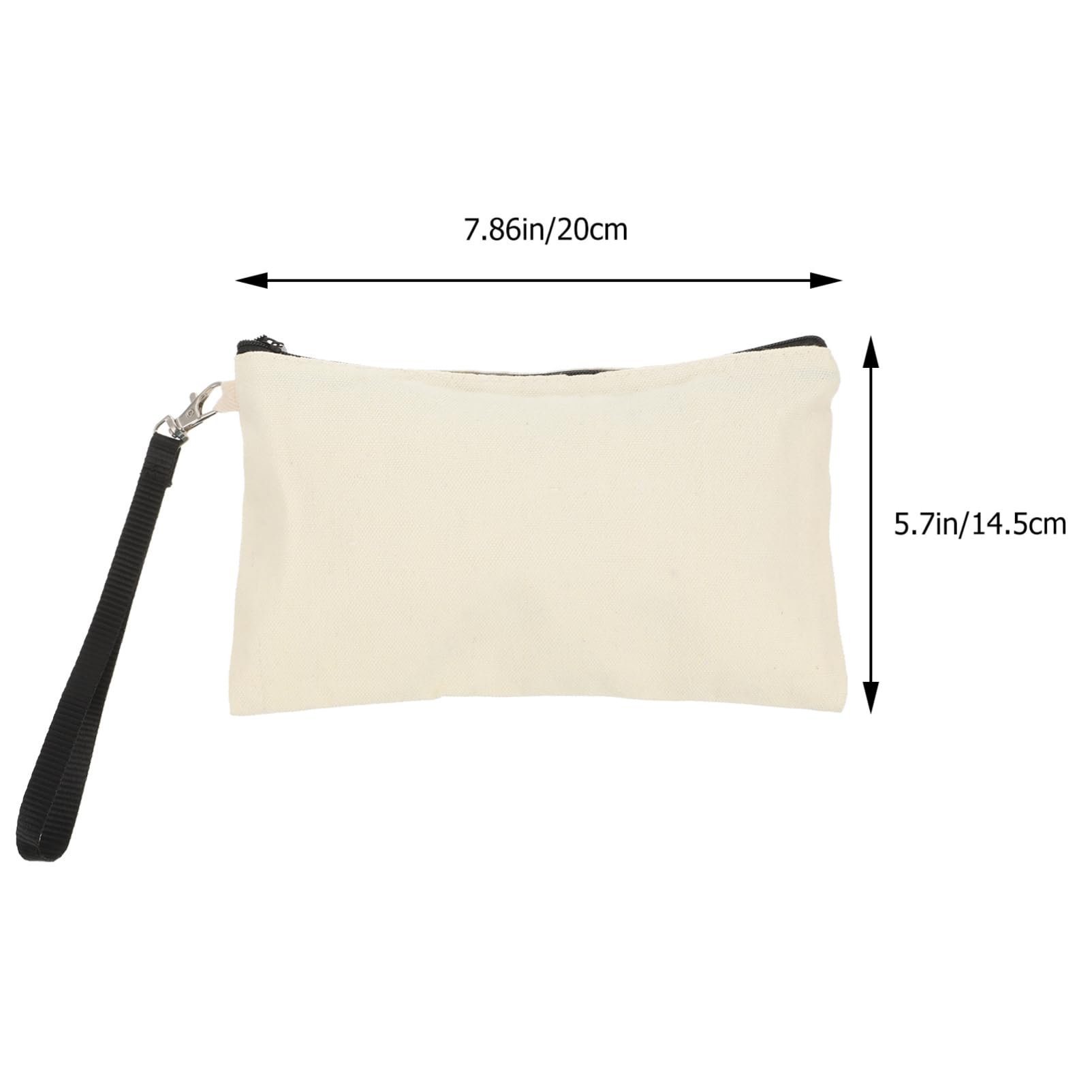 Beaupretty Set 10 Pochette in Tela Bianca con Cerniera, Borsa Cosmetica da Viaggio per Decorare e Conservare Prodotti di Bellezza Design Creativo
