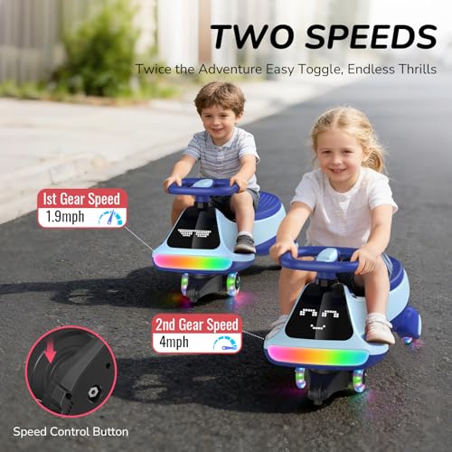 Image of Umatoll 12V Electric Wiggle Car for Kids, Birthday Gifts Toy for Age 3+