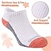 Sunew 6 Pairs Boys Girls Ankle Socks for Kids 1-2 Years Running,Jumping,or Playing-97 Polyester,3 Spandex Comfortable Athletic Low Cut Sock Pack,Wicks Moisture,Fashionable White Orange