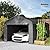 Outsunny 12' x 20' Heavy Duty Metal Carport, Waterproof Garage Car Canopy Shelter with Galvanized Metal Roof and Removable Sidewalls for Cars, Boats, Tractors, Dark Gray