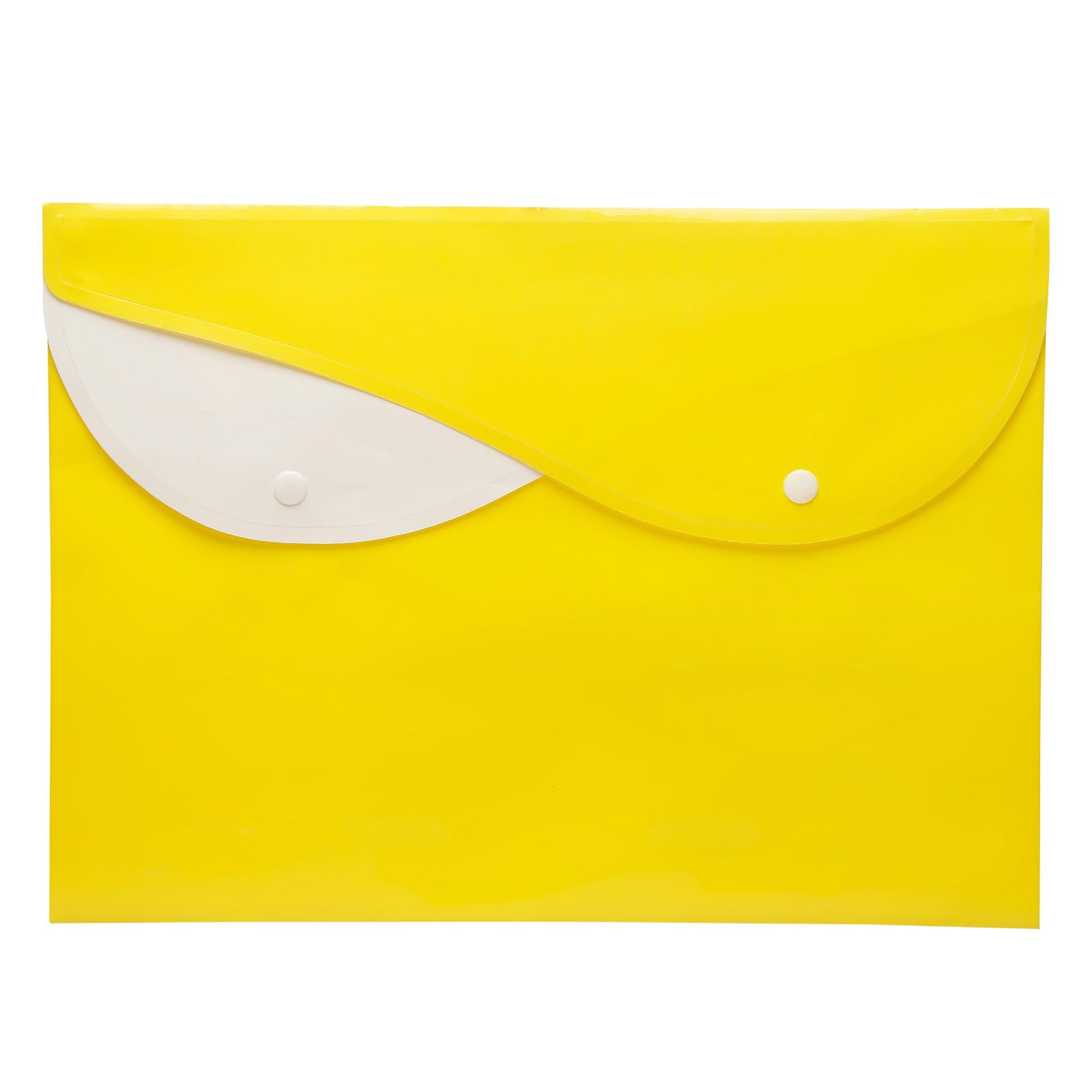 30 Pcs- A4 Stud Wallet File, Dual Pocket Files, Easy Slide Files, Plastic Document Folder, Envelope Files, Plastic Document File Paper Organiser for Home School Office (Envelope File, Yellow) — image 1