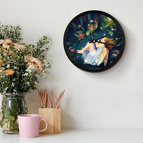 Pendule murale silencieuse anime 25.4cm horloge moderne ecole - 4