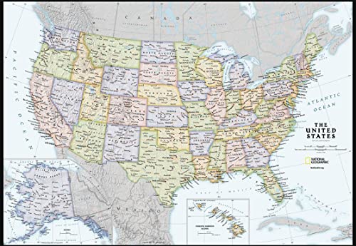 Carte des États-Unis National Geographic pour décorer votre bureau et planifier vos road trips