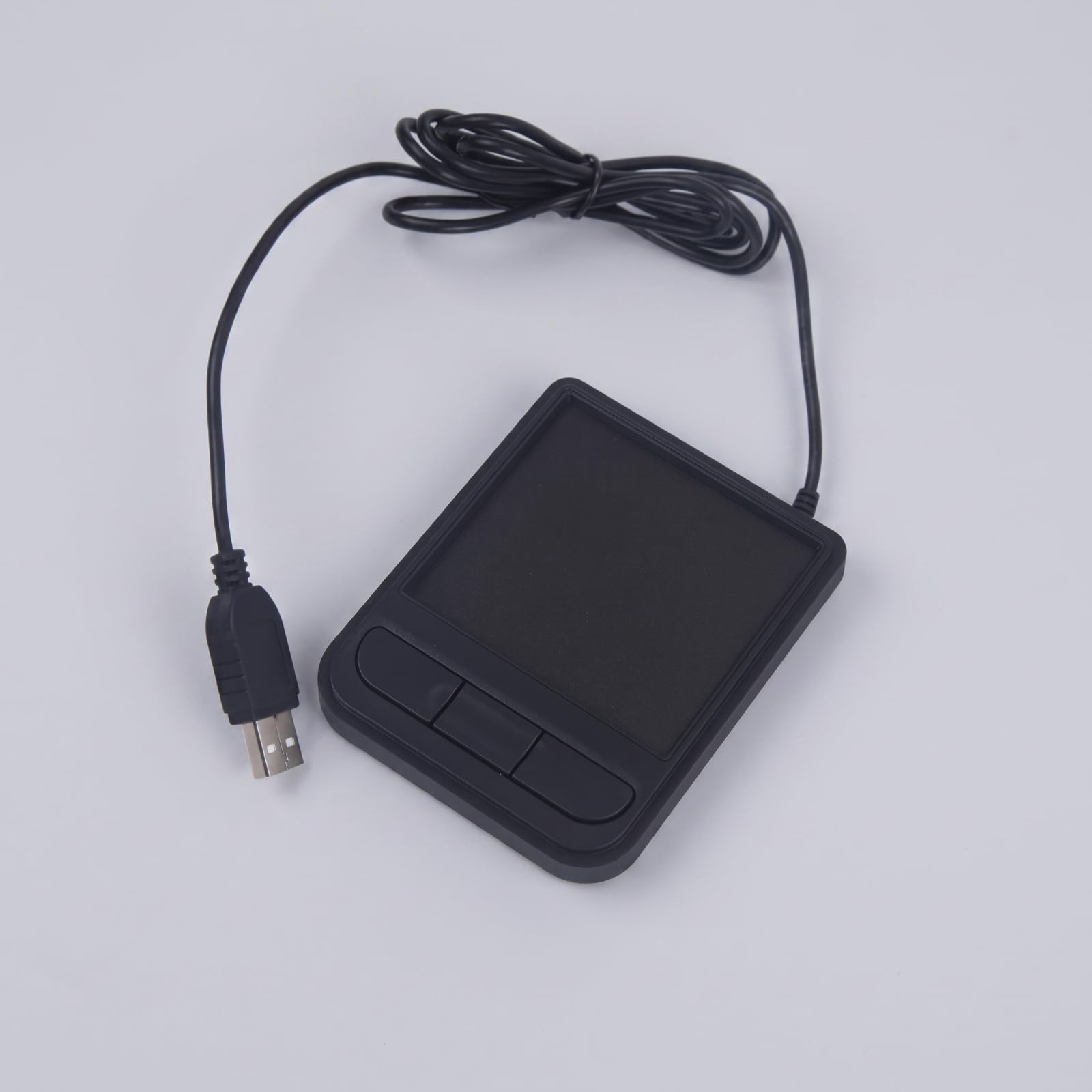 Mouse Táctil Industrial Panelable con Botones y Fijación en Panel Delgado Rectangular Cable Enrollado y Puerto USB Estándar Material