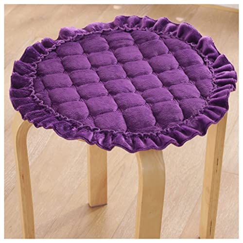 Coussin de chaise de bureau rond 30 cm lavable et antidérapant 2pcs