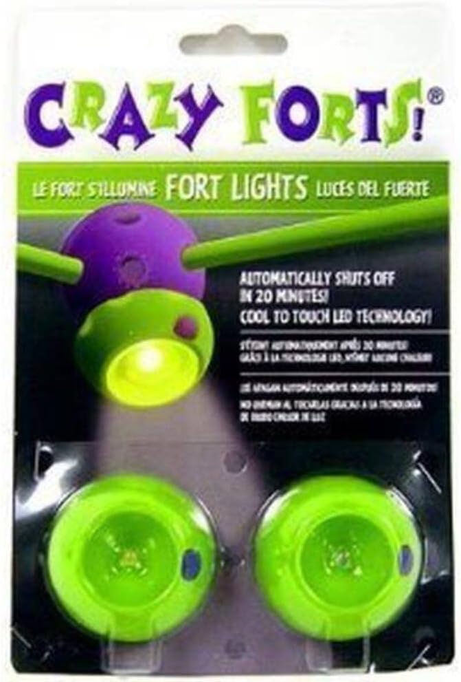 Crazy Forts! Fort Lights, Green, 9'' W x 6'' H x 2'' D
