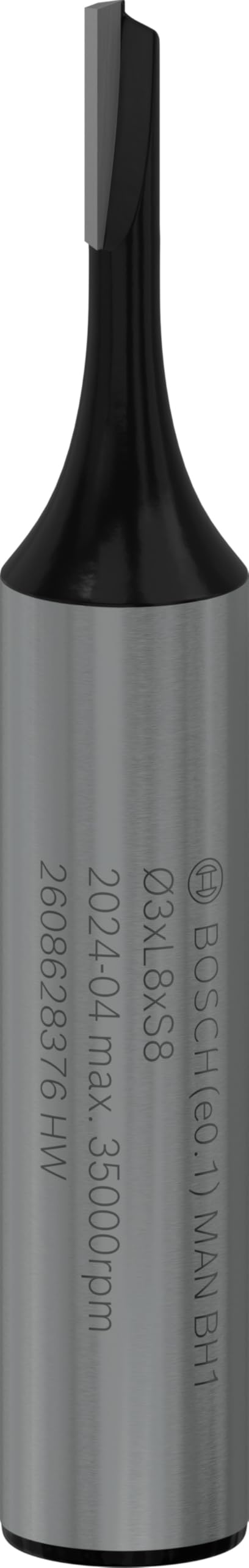 Bosch Professional 1x Frese per scanalature Standard for Wood (per Legno duro, Truciolare, Ø 3 mm, Accessorio Fresatrice portatile, Rifilatore)