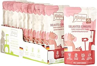 MjAMjAM - premium wet food for cats - Quetschie - pure meat enjoyment -Kangaroo, pack of 12 (12 x 125 g), grain-free with extra meat