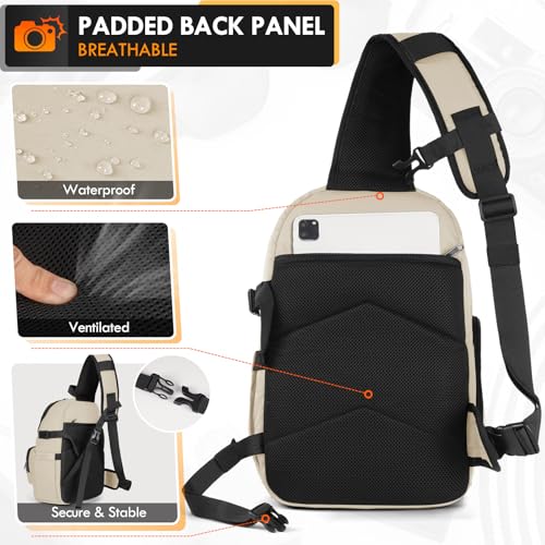 Bolso para Cámara DSLR y Mirrorless Beige miniatura 6