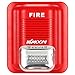 KKmoon First Alert Fire Alarm Siren Sound & Strobe Alert Horn Security Safety System for Home Office Hotel Restaurant
