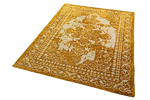 CARPETIA Moderner & Klassischer Teppich Orientteppich Wohnzimmer Teppich in Gold Silber Größe 80x150 cm – Bild 4
