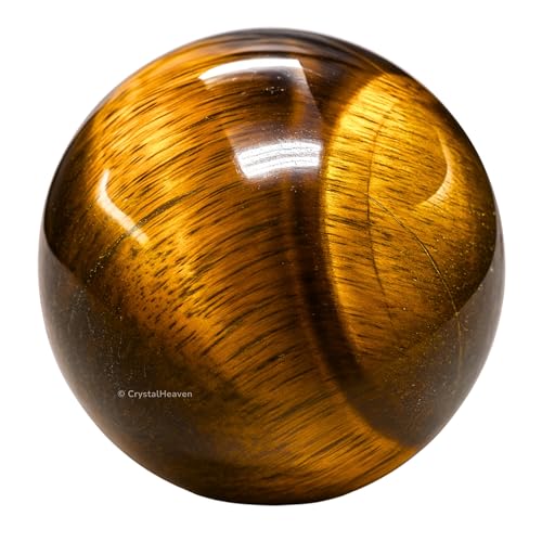 Image of Certified Tiger Eye Crystal Ball for Meditation - Premium Crystal Vastu Items for Home and Feng Shui Items for Good Luck - Ideal for Pooja Supplies and Spiritual Practices (2 inch Inch)