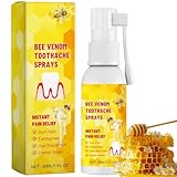 Bee Ve/nom Toothache Re-LIEF Spray Extra Strong, Instant Toothache P-ain Re/LIEF for Adult, Long-Lasting Extra Strength Dental Gel, Gentle Re/LIEF Spray for Tooth Pa-in, Oral Gel for Gum & Oral Care