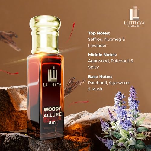 Image of Non-Alcoholic Attar Roll-On Perfume Oil (Pack of 2, 8ml Each) | Woody Allure & Lumina | Long Lasting Woody & Chocolate Fragrance | Unisex Gift Set