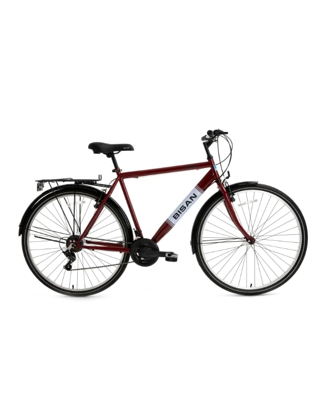 Bisan Hardy 28 Jant Şehir Bisikleti 46 Cm Çelik Kadro V-Fren 21 Vites Bordo