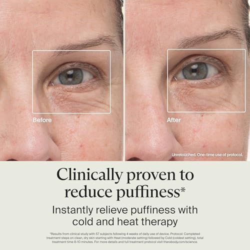 Therabody TheraFace Depuffing Wand — top-down angle highlighting key features