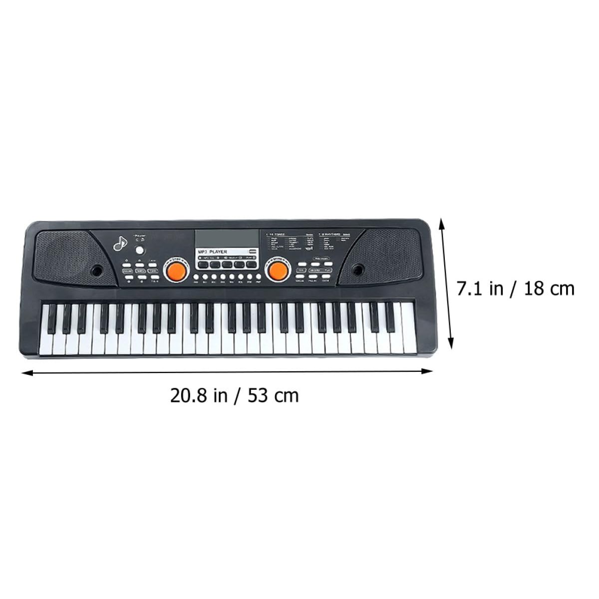 VICASKY Tastiera Elettronica per Bambini 49 Tasti Multifunzione in Plastica con Microfono, Giocattolo Musicale Educativo per Natale e Compleanni