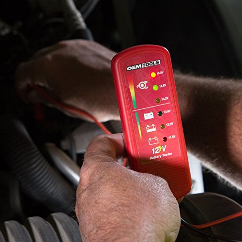 image for OEMTOOLS 24367 12V Car Battery Tester, Portable Alternator Tester, Eas