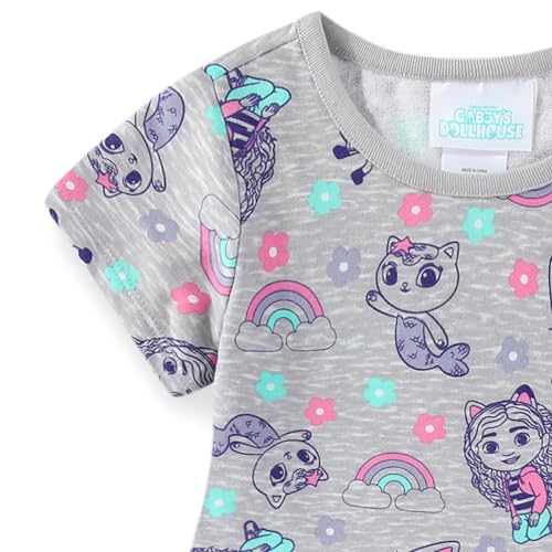 DREAMWORKS GABBY'S DOLLHOUSE Girls French Terry Skater Dress with Headband for Toddler and Big Kids4