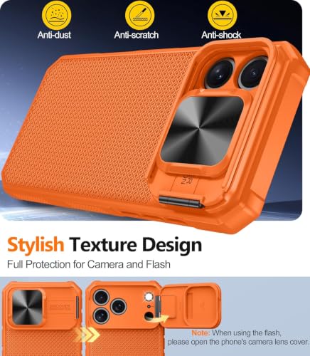 Image of for 18 Pro Max Case with Slide Camera Cover, Fit for Magsafe Orange