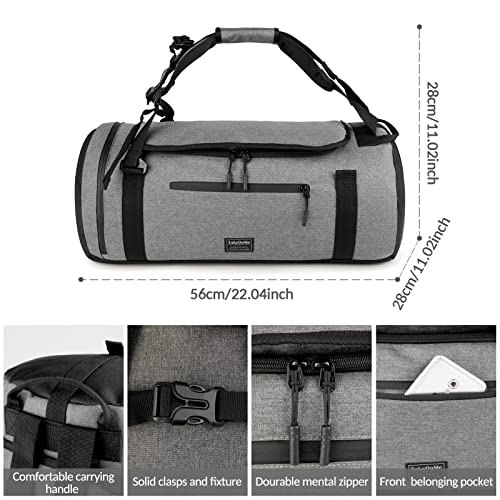Travel Duffel Bag with Shoe Compartment, Dorfly Durable Carry on Sports Gym Bag with Wet Pocket, Water Resistant Overnight Underseat Travel Bag Camping Driving Tours, Swim Workout Fitness