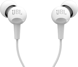 سماعات اذن توضع داخل الاذن مع ميكروفون نوع جي بي ال C100SI. اللون: ابيض، سي 100اس اي، لاسلكي