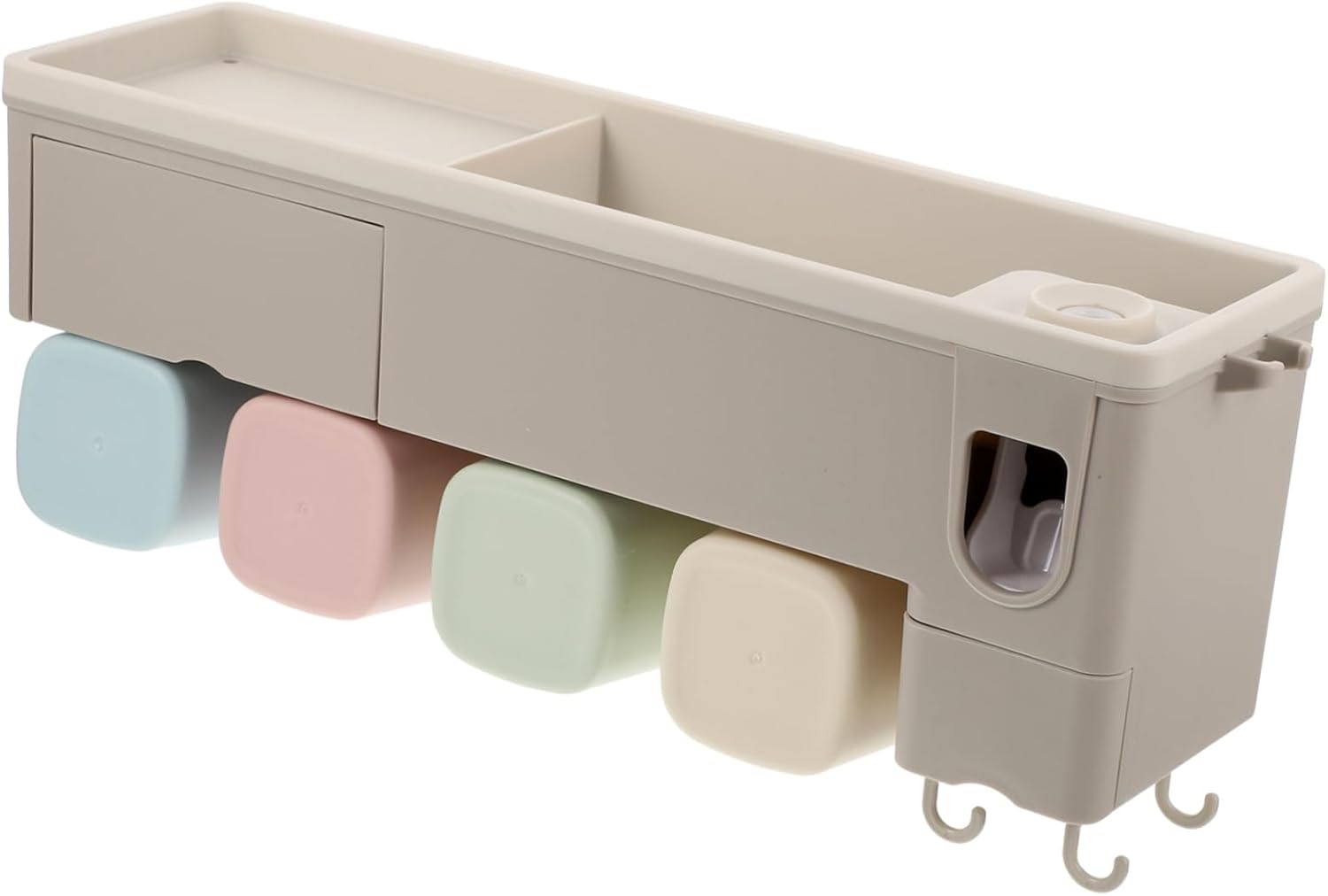 Wall-Mounted Toothpaste Squeezer Toothbrush Holder Bathroom Organizer Suction Toothbrush Holder for Wall