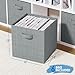 NEATERIZE Fabric Storage Cubes for Cube Organizer - 6 Pack Heavy Duty Grey Storage Bins - 13 Inch Cube Storage Bin, Use As A Clothes Storage Box, Baskets For Shelves or Cubbies Storage bins