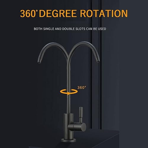 Miniatura 4 de BlueBay - Grifo de agua potable de cocina, 100% sin plomo para sistema de filtración de agua sin aire. Acero inoxidable de alta calidad 304, se