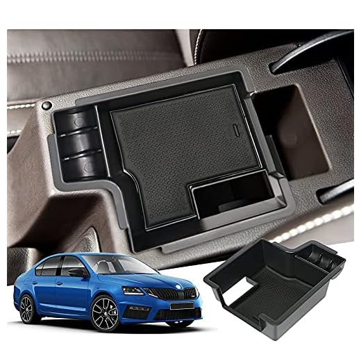 GAFAT Skoda Octavia 3 MK3 5E RS 2013–2019 mittkonsol armstöd förvaringslåda mittarmstöd organiserare bricka