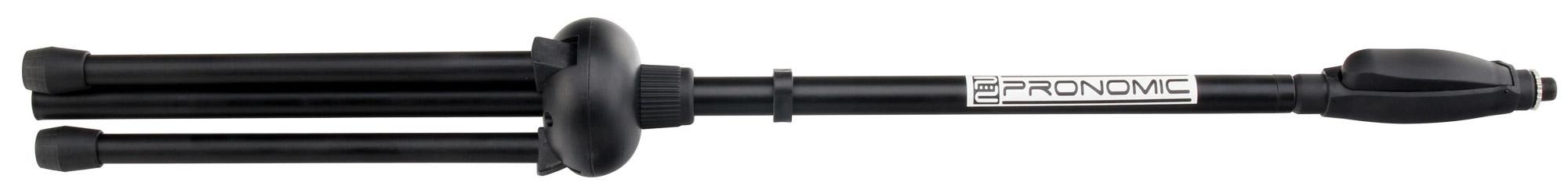 Soporte de Micrófono Pronomic MS-250 de Una Mano, Color: negro, Peso: 1 | Trípode para micrófono de cantante, Rosca 5/8" (según el micrófono usado recomendamos un adaptador a 3/8"), 8 kg
