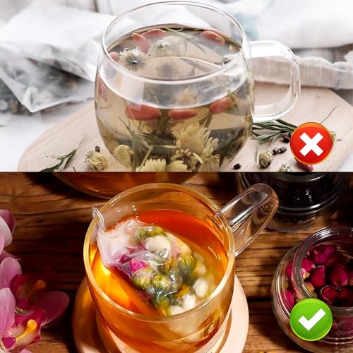 200 Stück Teefilter Papier,Losen Tee Filterbeutel 7 * 9CM Teefilterbeutel zum Selbstbefüllen mit Kordel für Tee, Blumentee, Kaffee, Gewürze usw. (7 * 9CM)