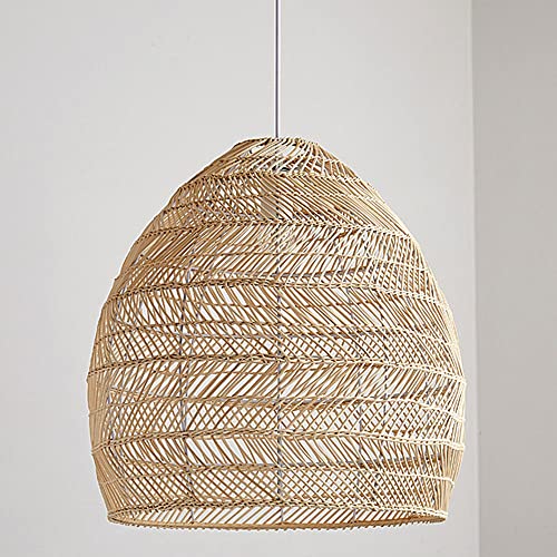 Lámpara de ratán artesanal estilo cesta con casquillo E27 para pasillo 4