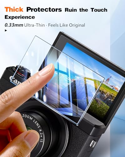 Image of LK 3 Pack for G7 X Mark III Screen Protector, G7 X Mark III, Tempered Glass