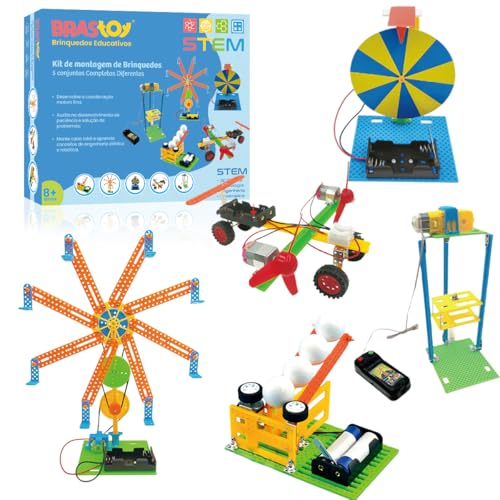 Ciência STEM Brinquedos Educativos Infantil Blocos de Montar Construção de Robôs (5 em 1 Kits)