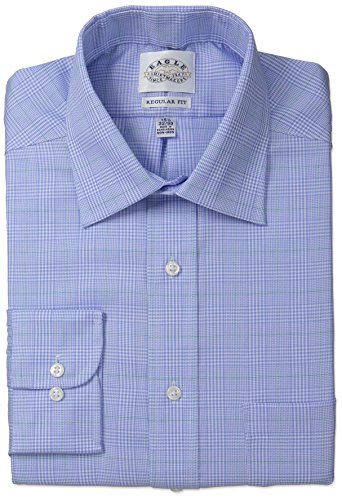 Eagle Mens Dress Shirts Regular Fit Non Iron Glenn Plaid