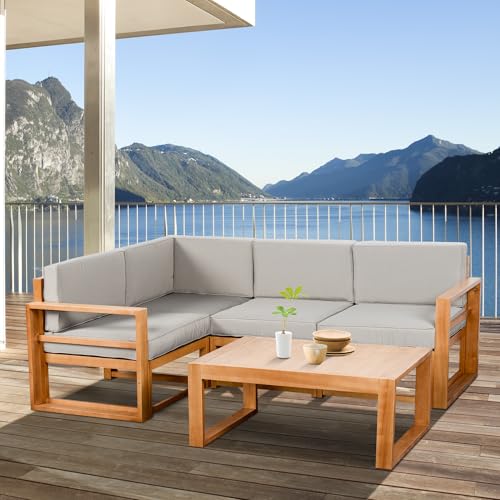 Outsunny US84B-9850131 4 Seater L Shaped Patio Furniture Set thumb #1