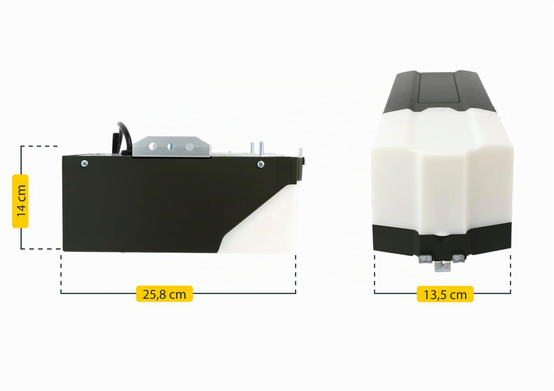 Schellenberg Motor para puertas de garaje Powerlift 550 N, Superficie máxima de la puerta 8 m², fuerza de tracción 550 N, Incluye 2 transmisores manuales de 4 canales de 433,92 MHz, 60301